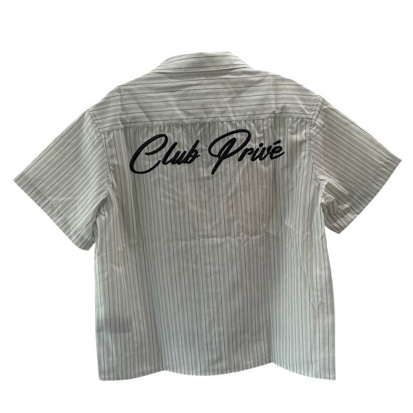 Homme + Femme Private Island Button Down White Large HFSS202474-3 - Picture 4 of 11